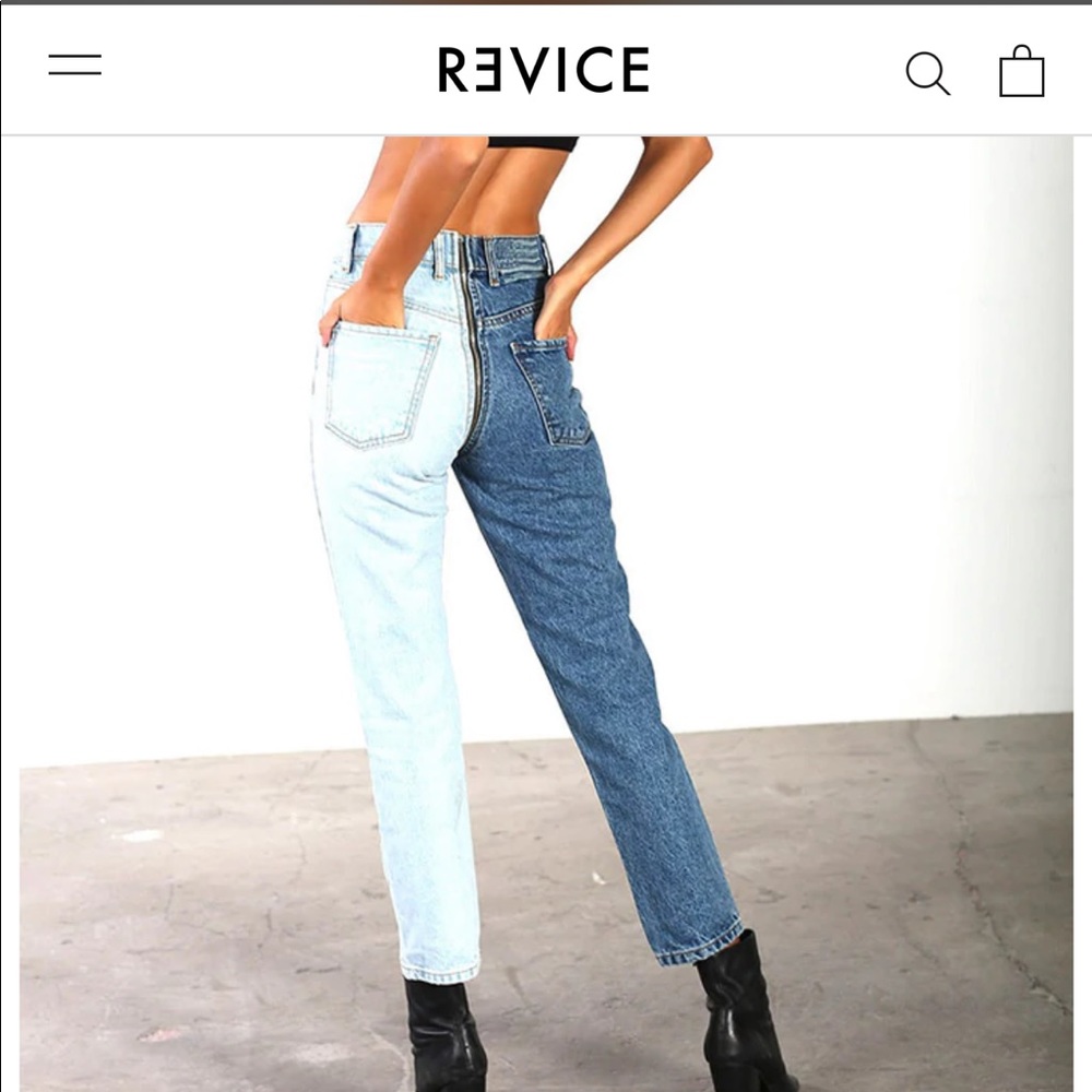 REVICE denim YIN YANG CROPS